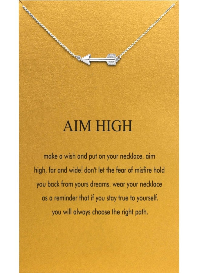 Baydurcan Arrow Necklace Arrow Pendant Chain Necklace with Message Card Gift Card (arrow s) - Image 1